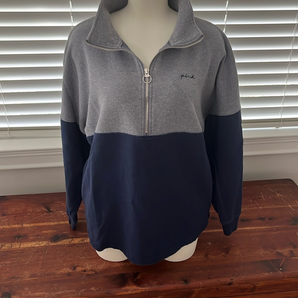 Pink quarter zip